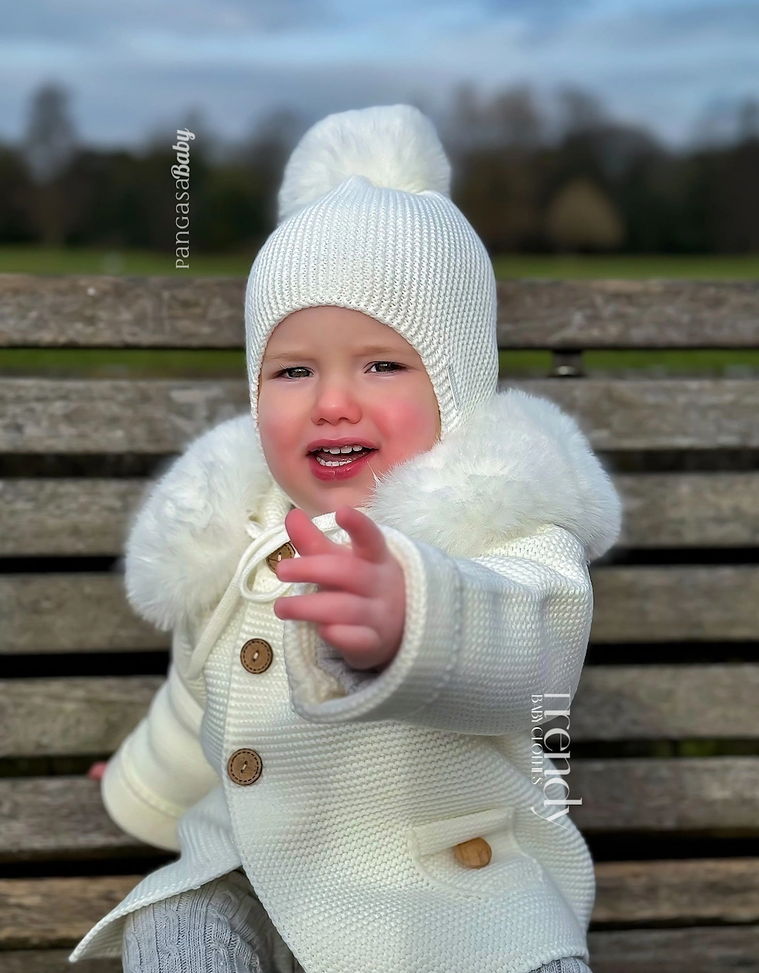 Ivory Knit Faux Fur Cardigan