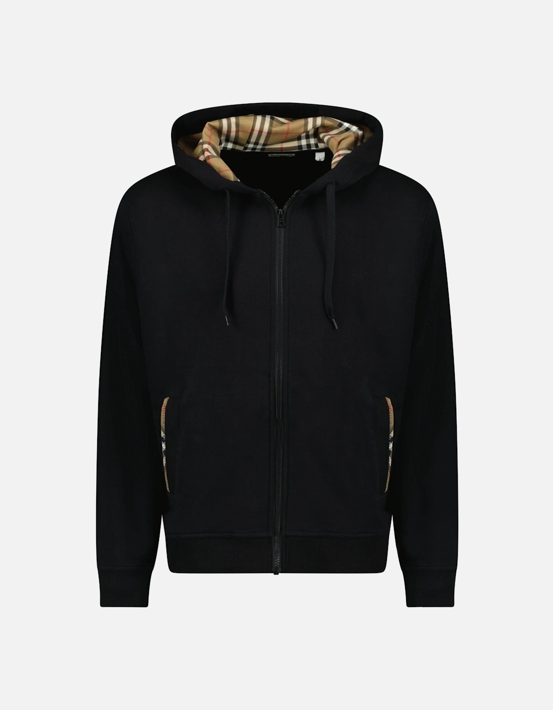 'Keira' Logo Hoodie Zip Sweatshirt Black, 4 of 3