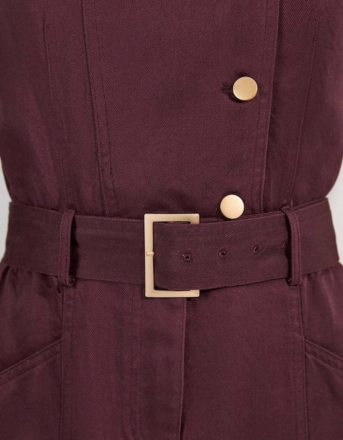 Petite Soft Twill Relaxed Midi Dress