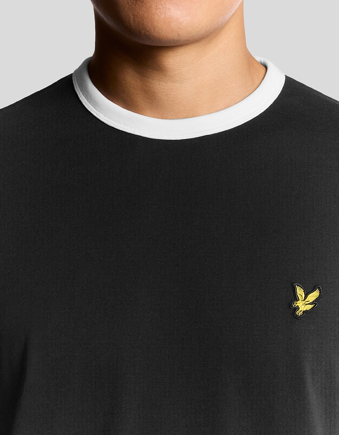 Ringer Cotton Crew Neck T-Shirt