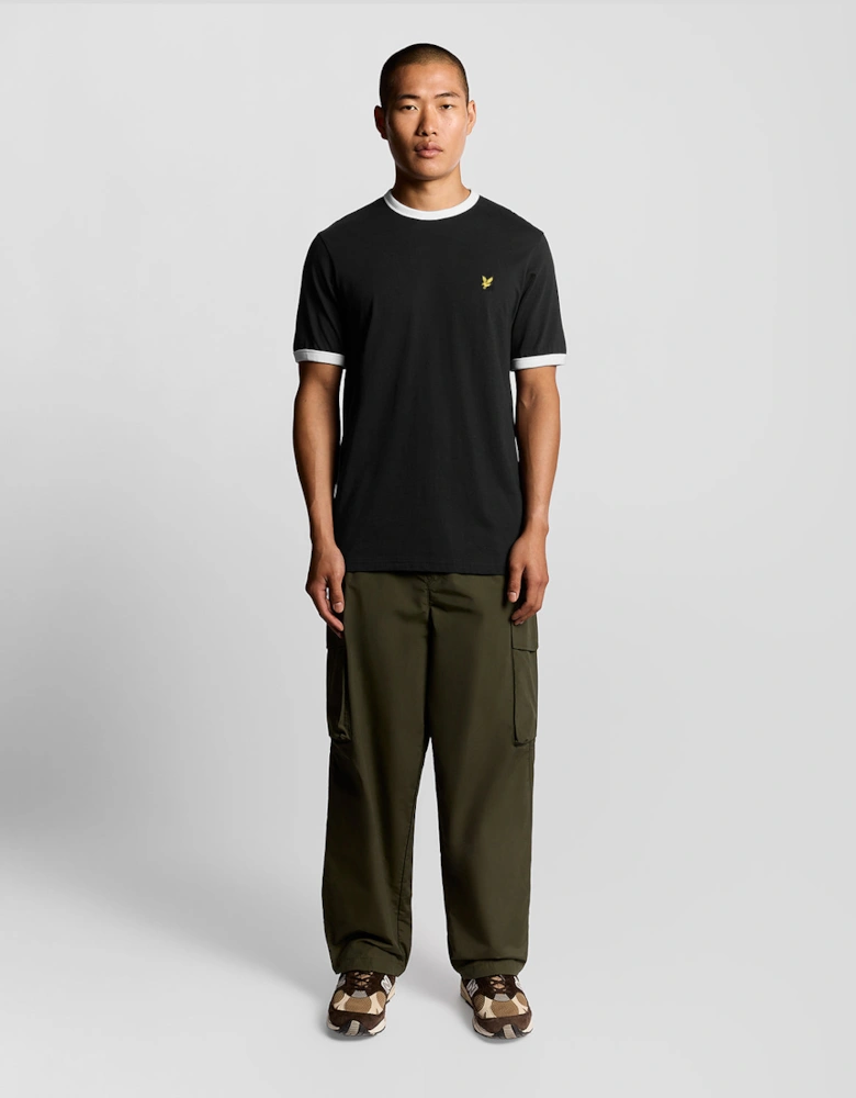 Ringer Cotton Crew Neck T-Shirt