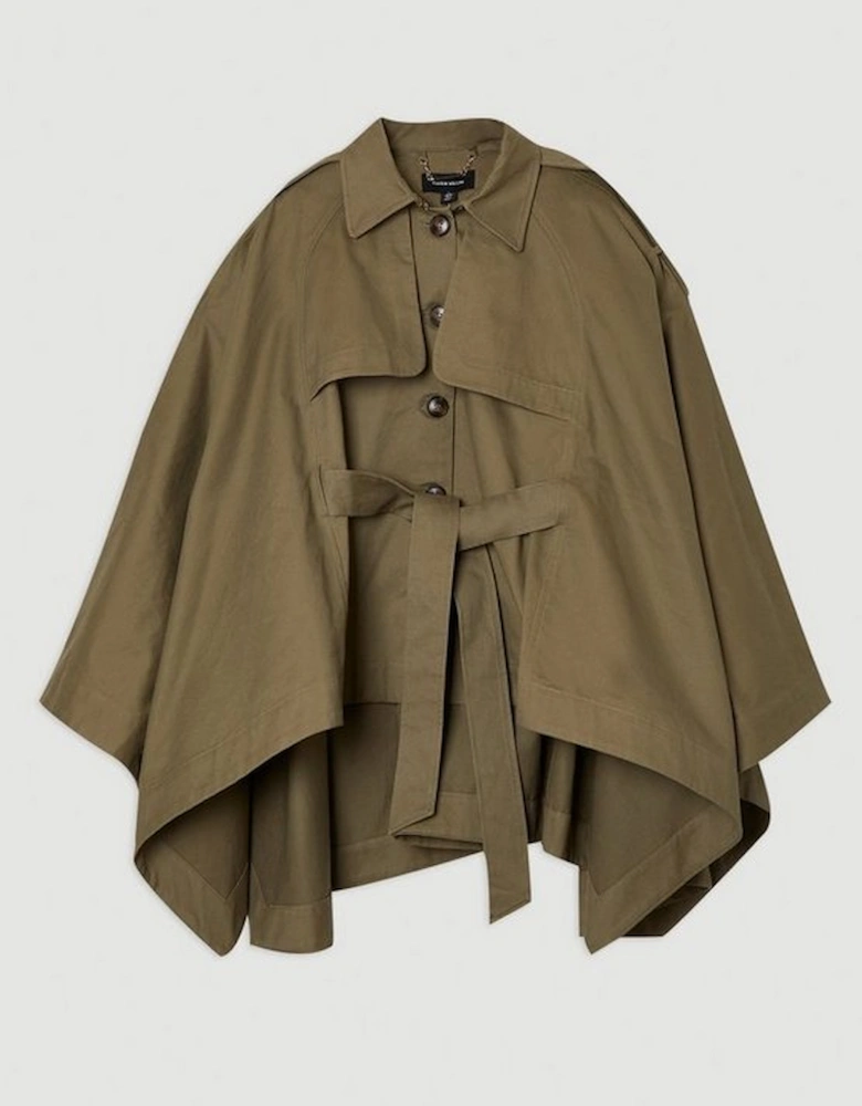 Cape Detail Trench Coat