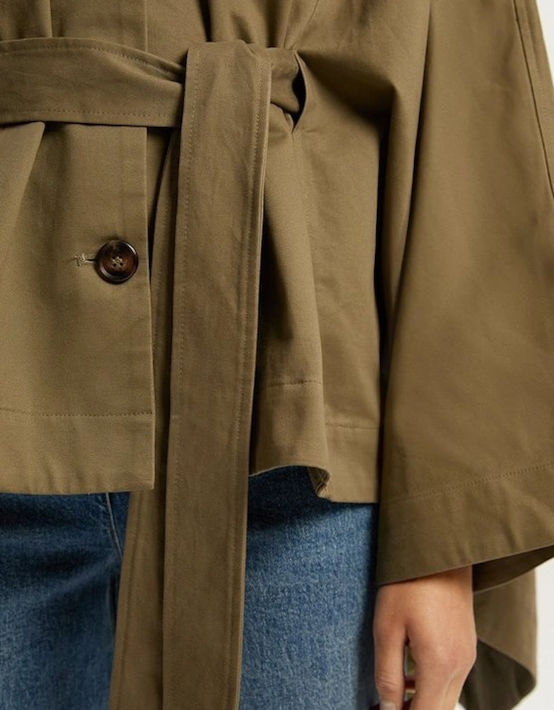 Cape Detail Trench Coat