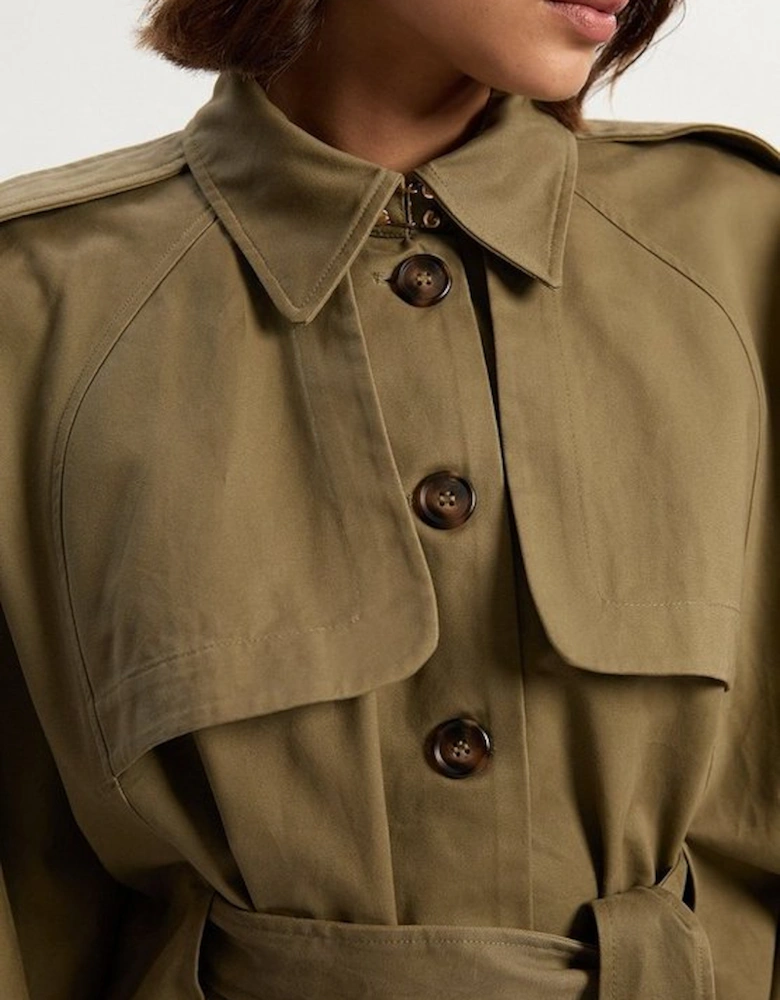 Cape Detail Trench Coat
