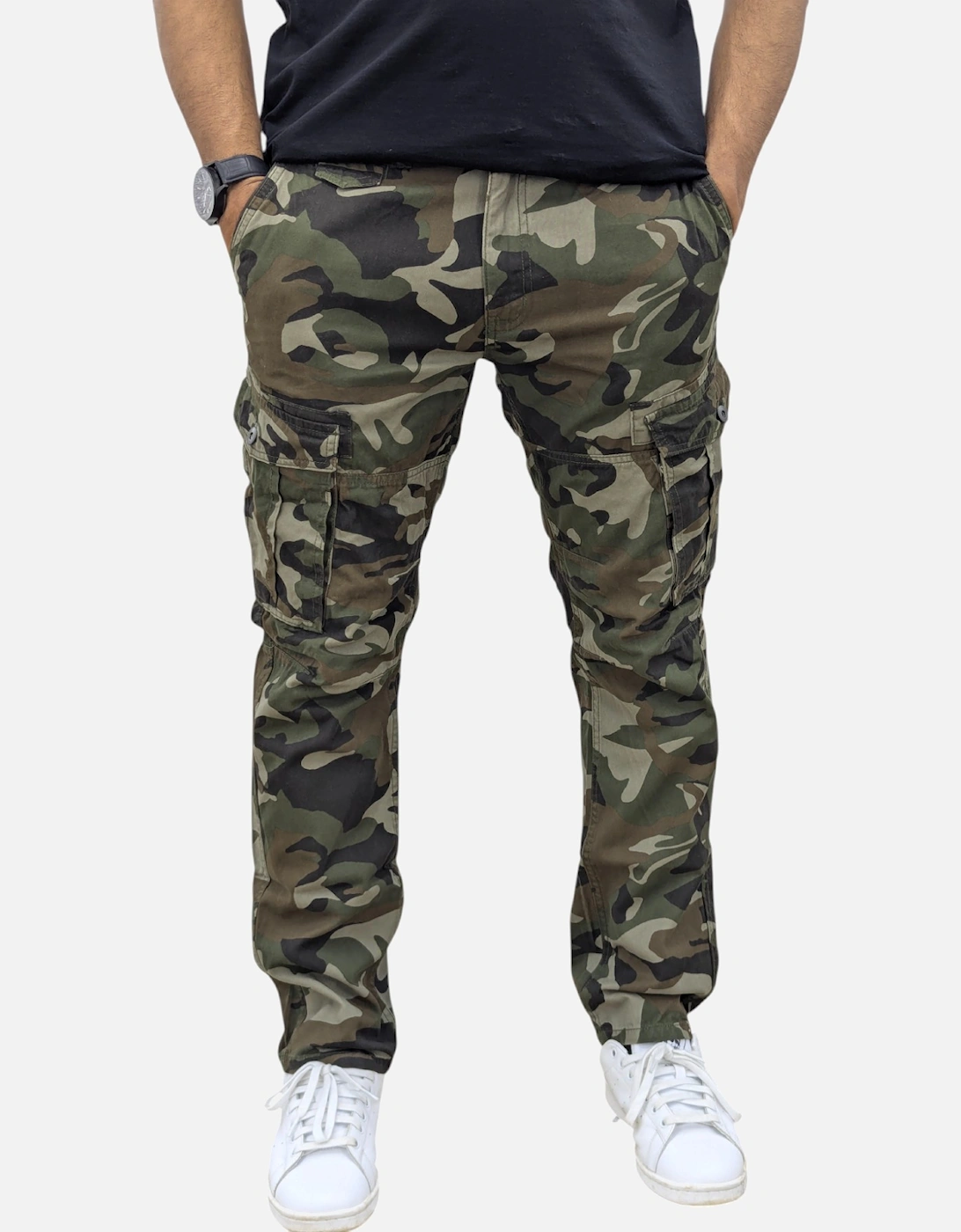 Mens Cargo Trousers Camouflage Combat Pants