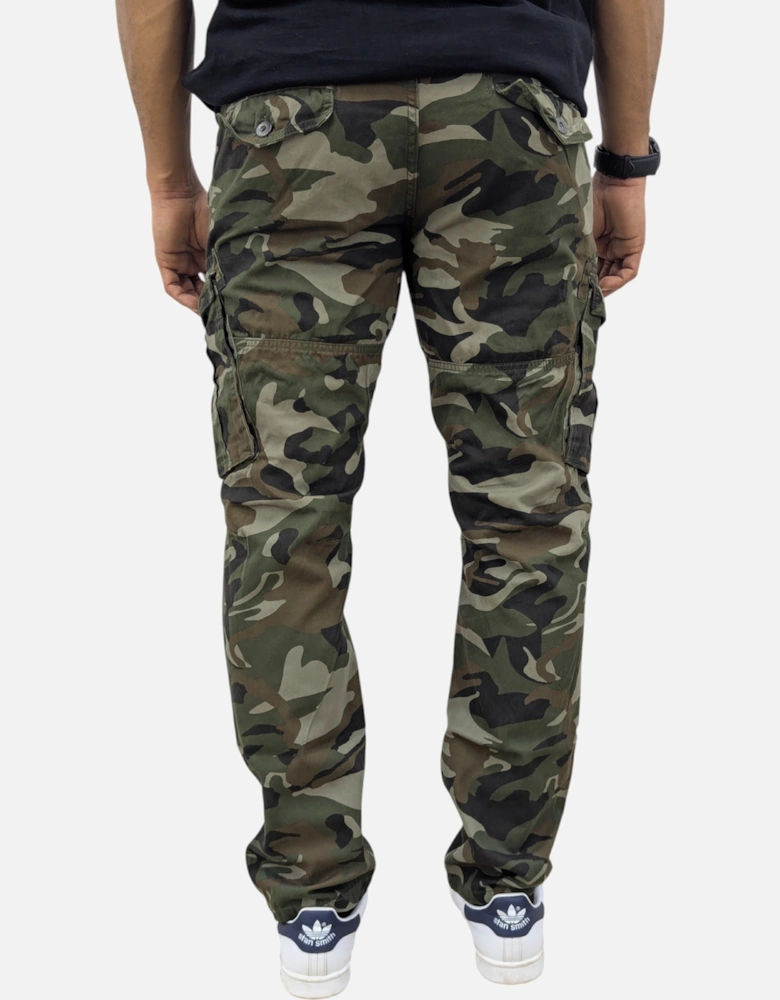 Mens Cargo Trousers Camouflage Combat Pants