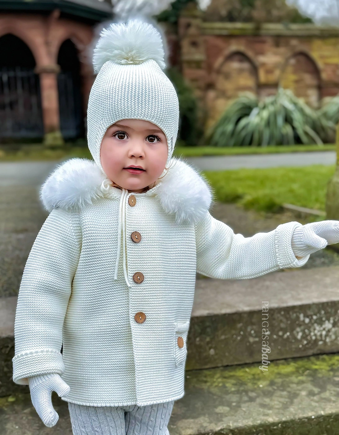 Ivory Knit Faux Fur Cardigan
