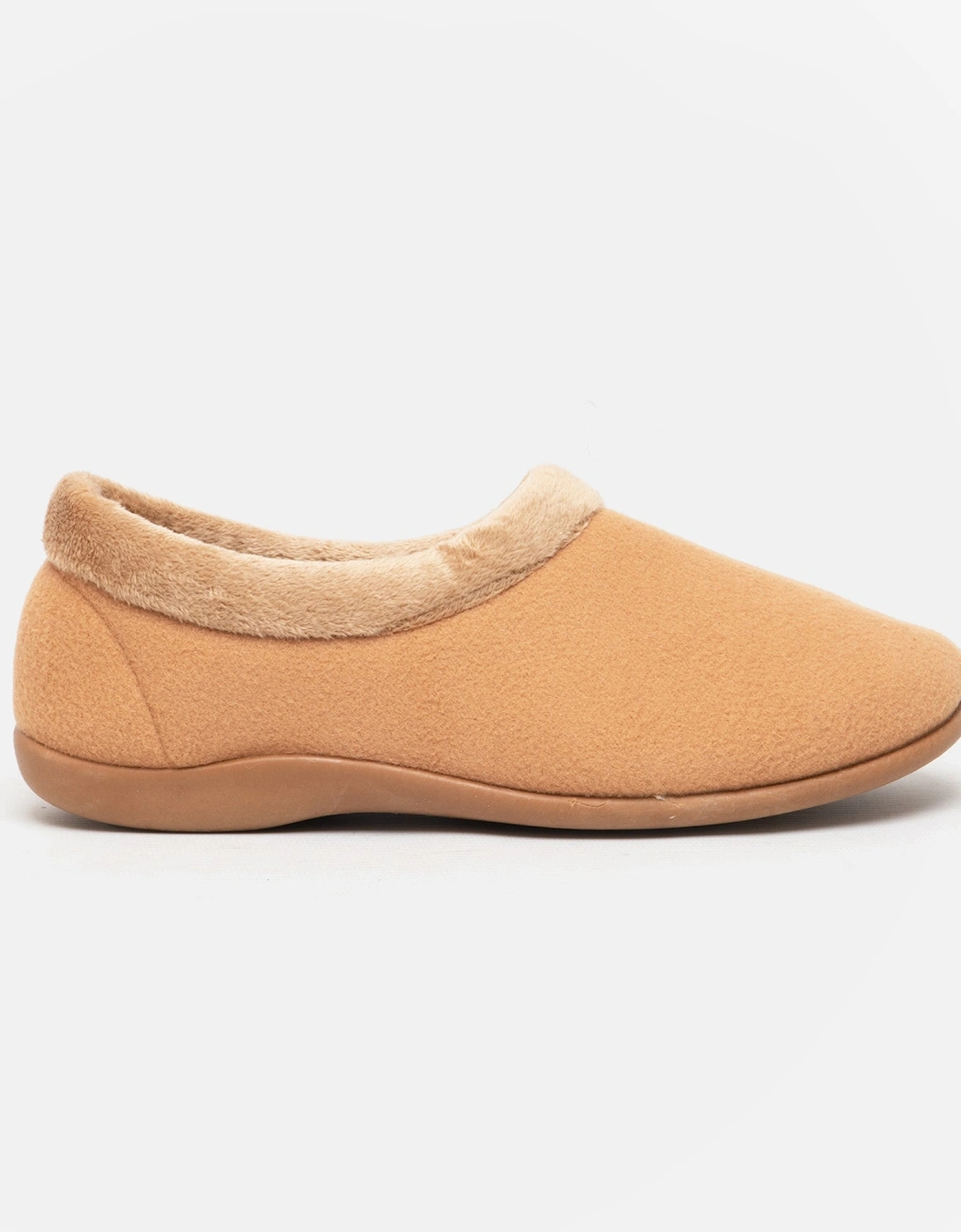 TINA Womens Full Felt Slippers Tan, 8 of 7