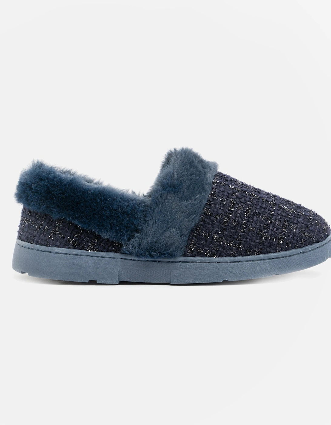 AVON Womens Full Slippers Navy, 6 of 5