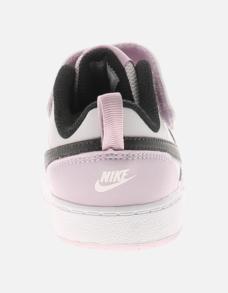 Infant Girls Trainers Court Borough Low 2 leather Lace Up purple UK Size 8.