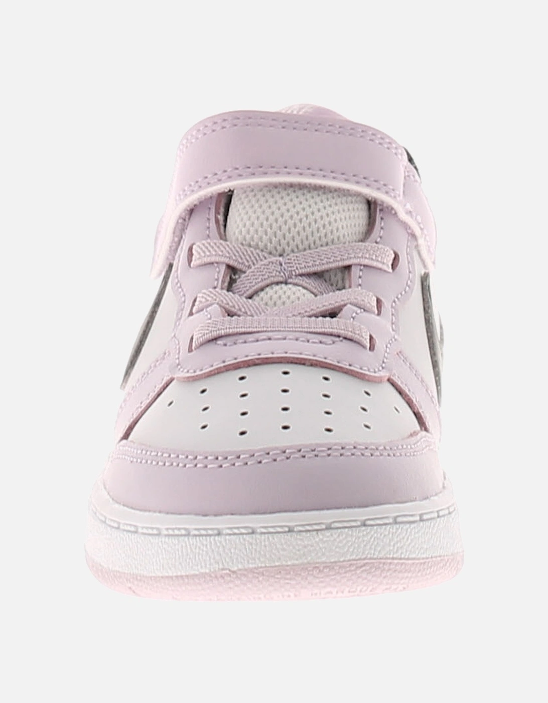 Infant Girls Trainers Court Borough Low 2 leather Lace Up purple UK Size 8.