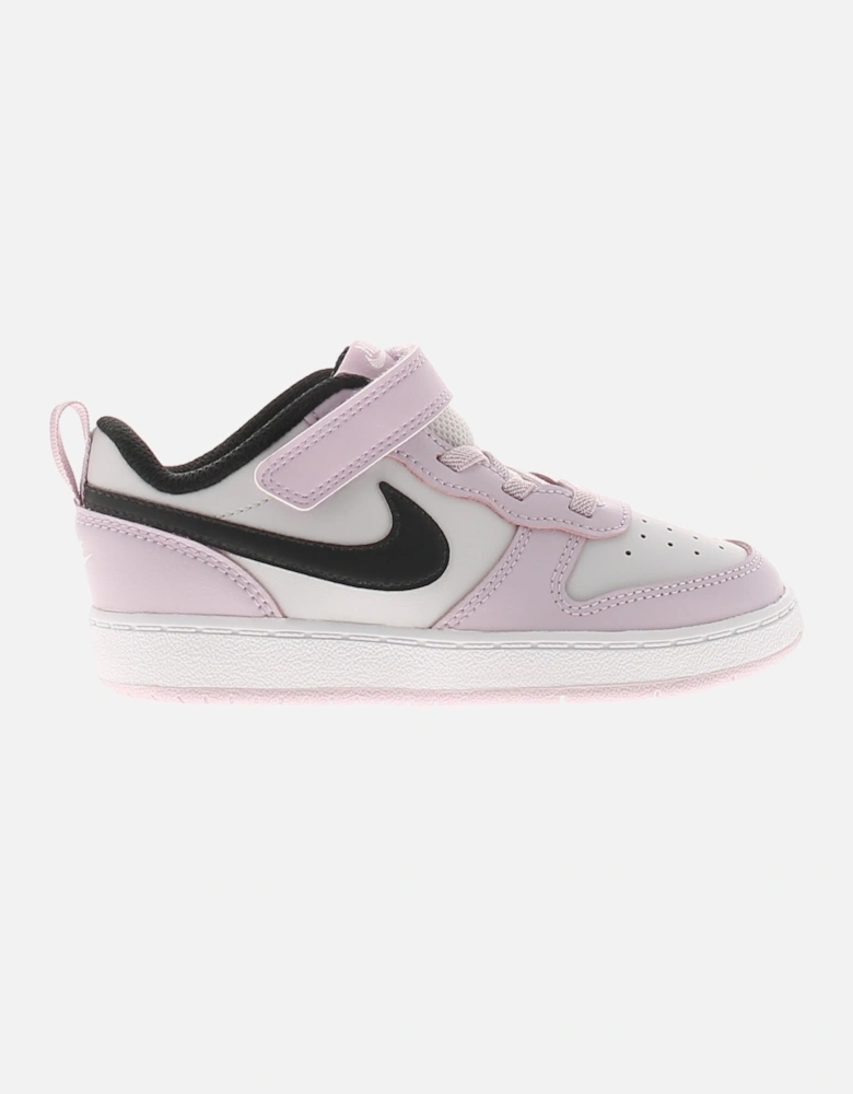 Infant Girls Trainers Court Borough Low 2 leather Lace Up purple UK Size 8.