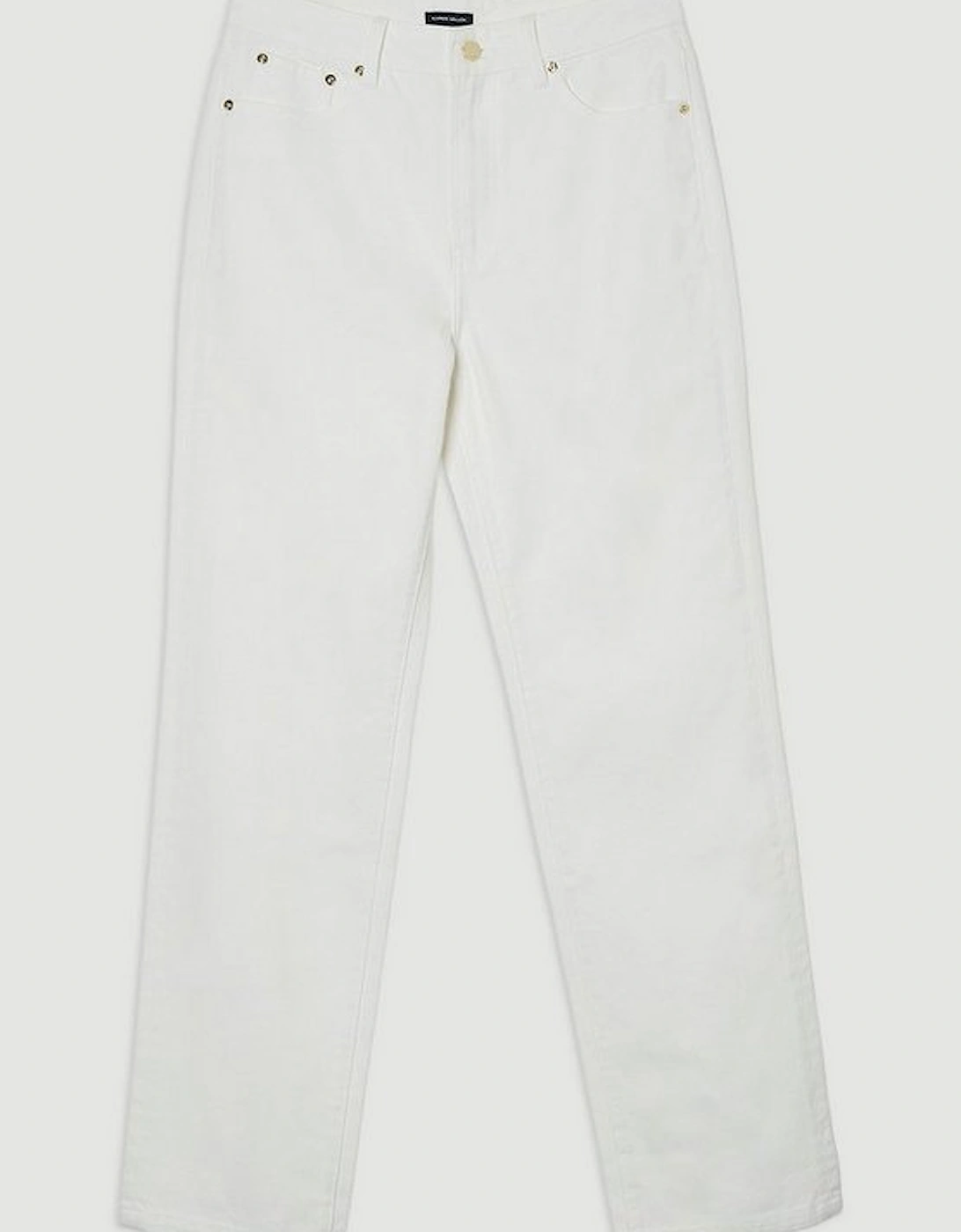 Rigid Denim  High Rise Straight Leg Jean