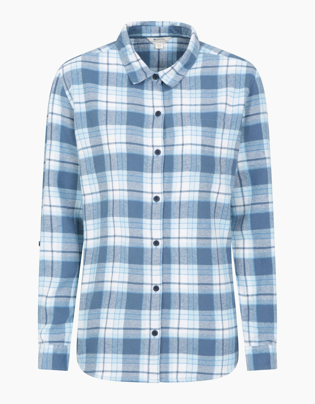 Mountain Warehouse Women's Mountain Warehouse Womens/Ladies Balsam Brushed Flannel Longline Shirt - Blue