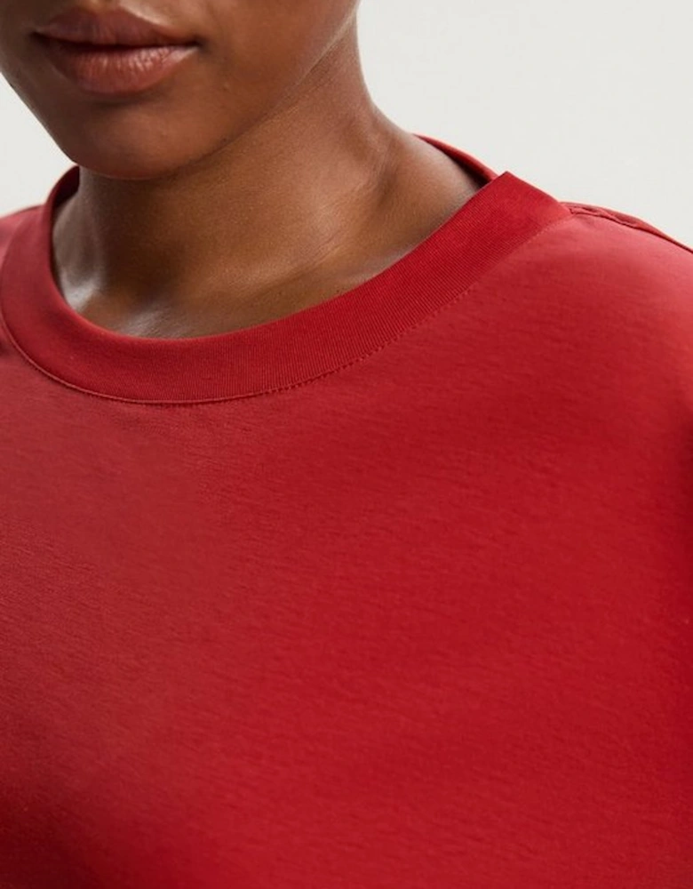 Plus Size Power Shoulder Jersey T-Shirt