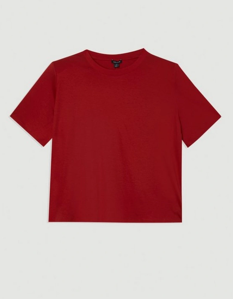 Plus Size Power Shoulder Jersey T-Shirt
