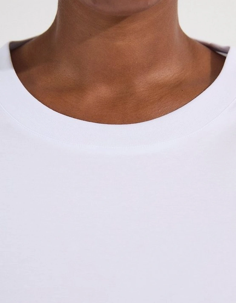 Plus Size Power Shoulder Jersey T-Shirt