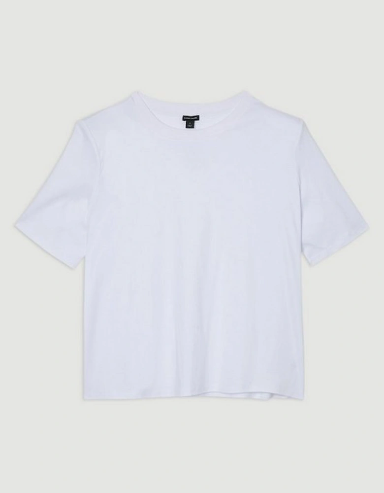 Plus Size Power Shoulder Jersey T-Shirt