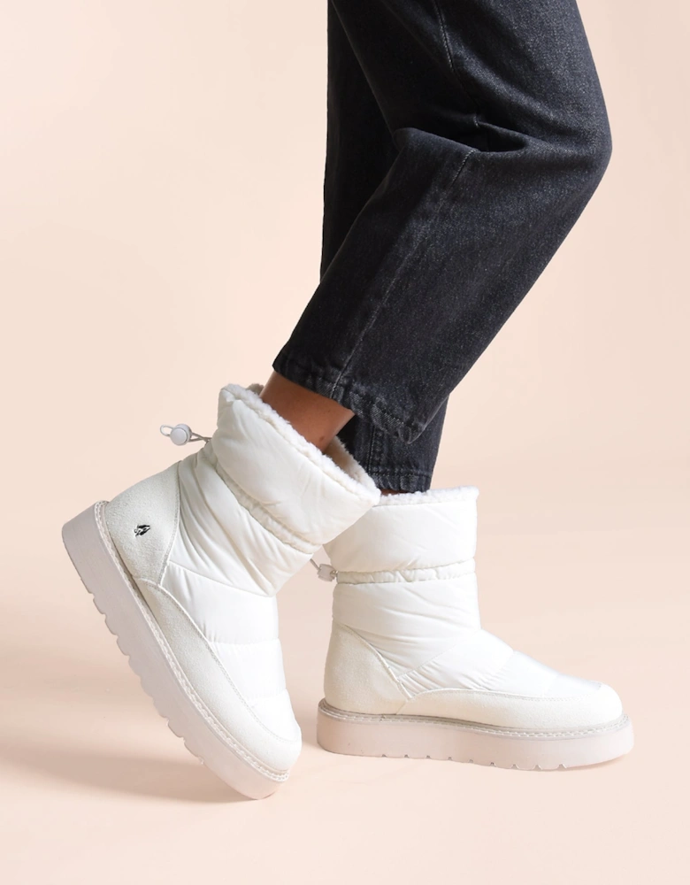 HUSH PUFFIES Classic Womens Slippers White