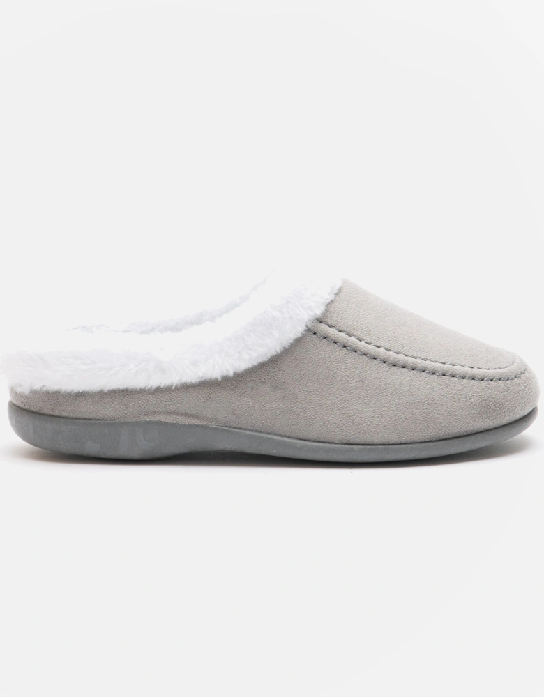 AVRIL Womens Mule Slippers Grey