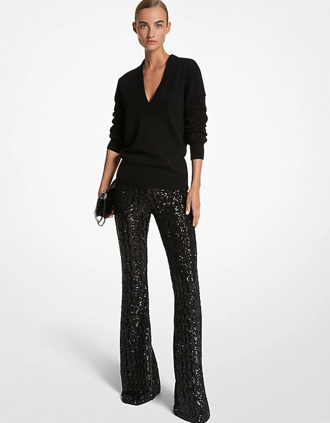 Cashmere Crushed-Sleeve Sweater, 3 of 2