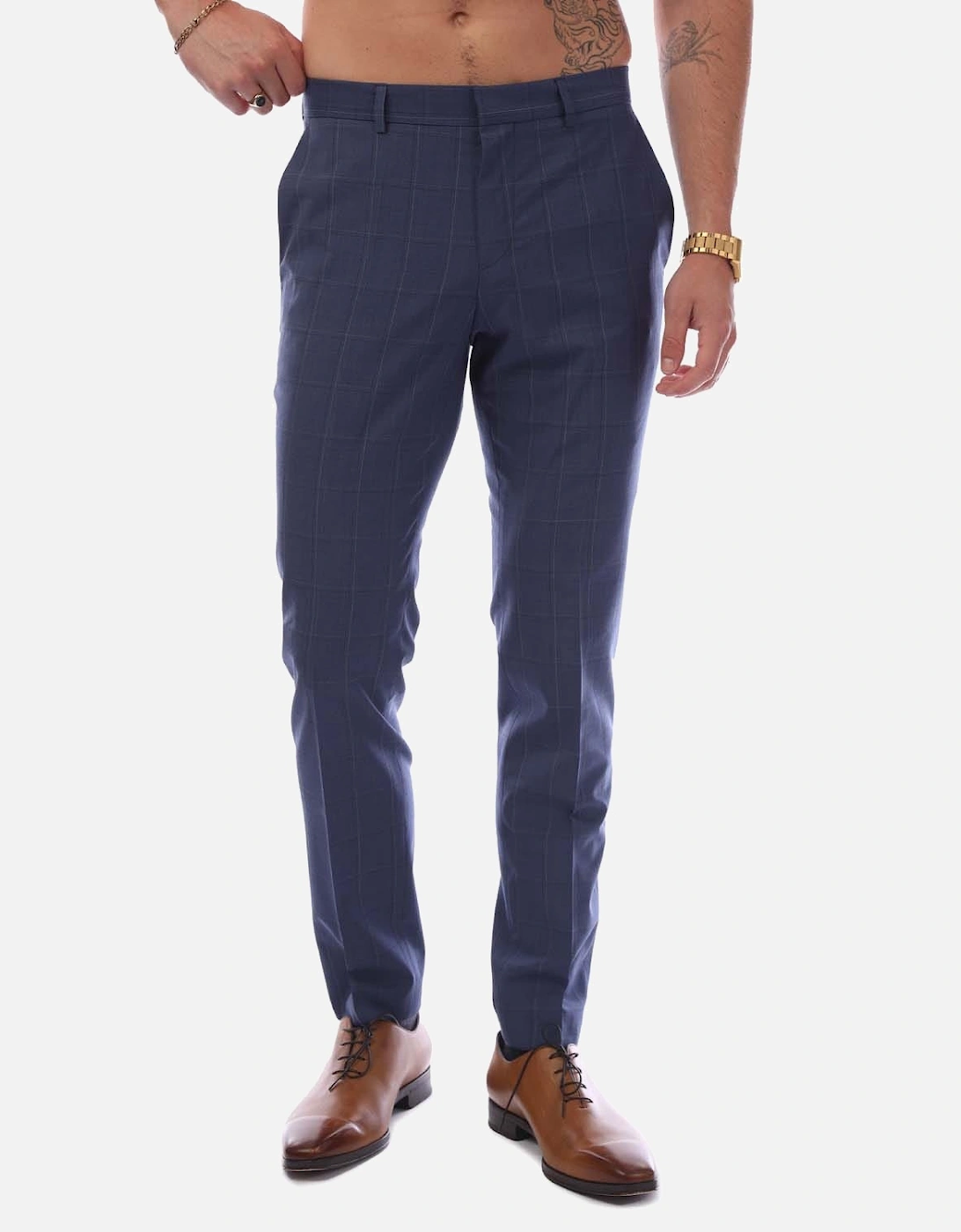 Hugo Boss Men's Getlin212 Trousers - Blue - Size: 40