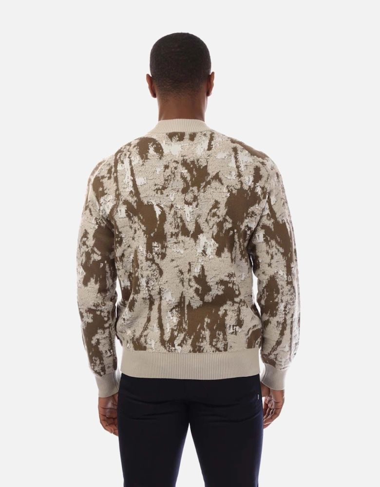 Palm Tree Jacquard Sweatshirt