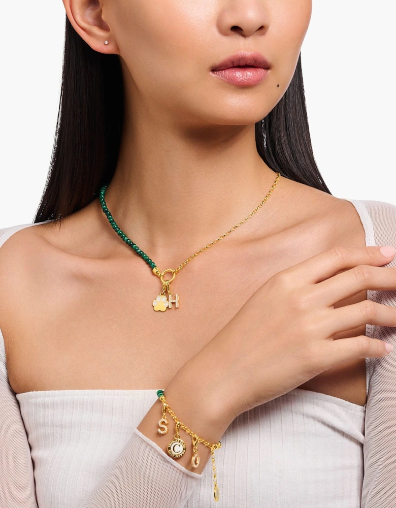 Charm Necklace with Beads