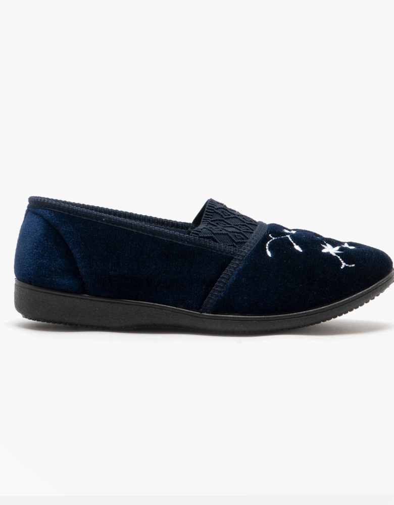 JOANNA Womens Full Slippers Navy