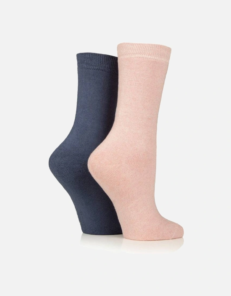Glenmuir Women's 2-Pack Bamboo Cushioned Boot Pink/Navy