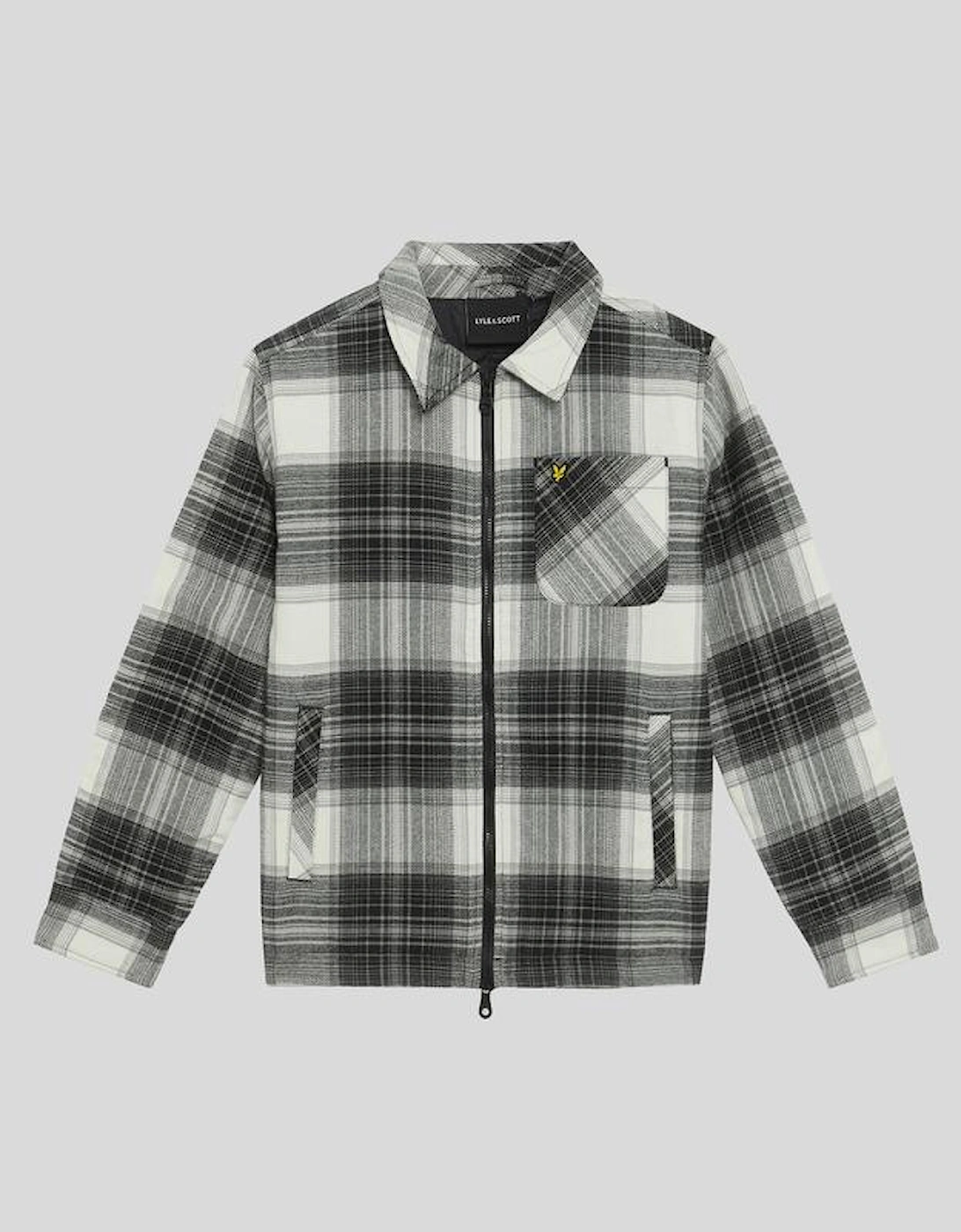 Lyle And Scott Men's Brushed Check Jacket - Black - Size: 9/10 y