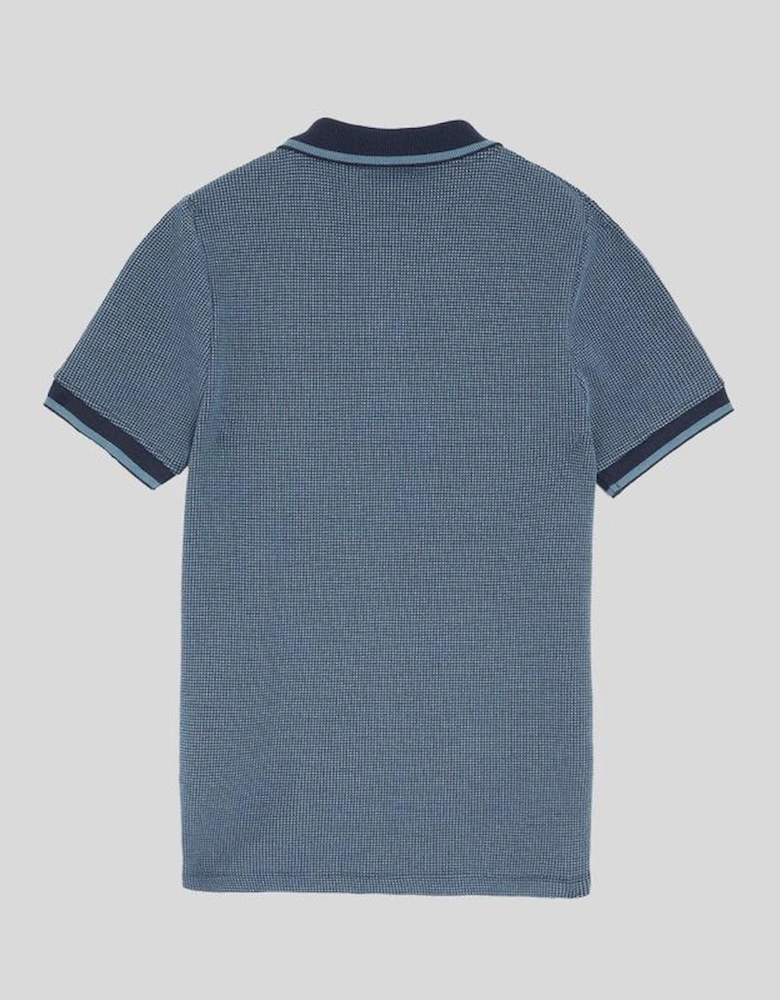 Two Tone Waffle Polo Shirt
