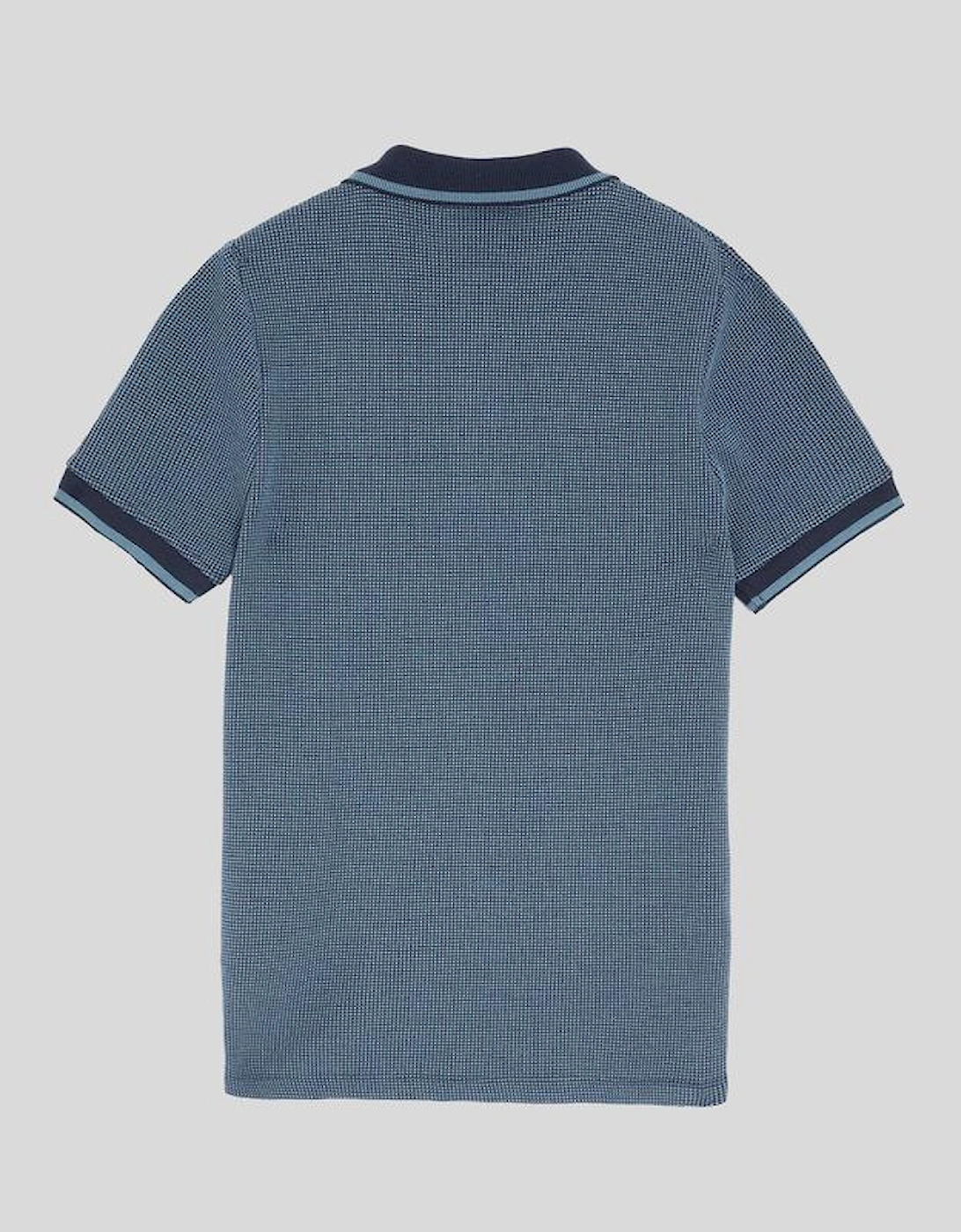 Two Tone Waffle Polo Shirt