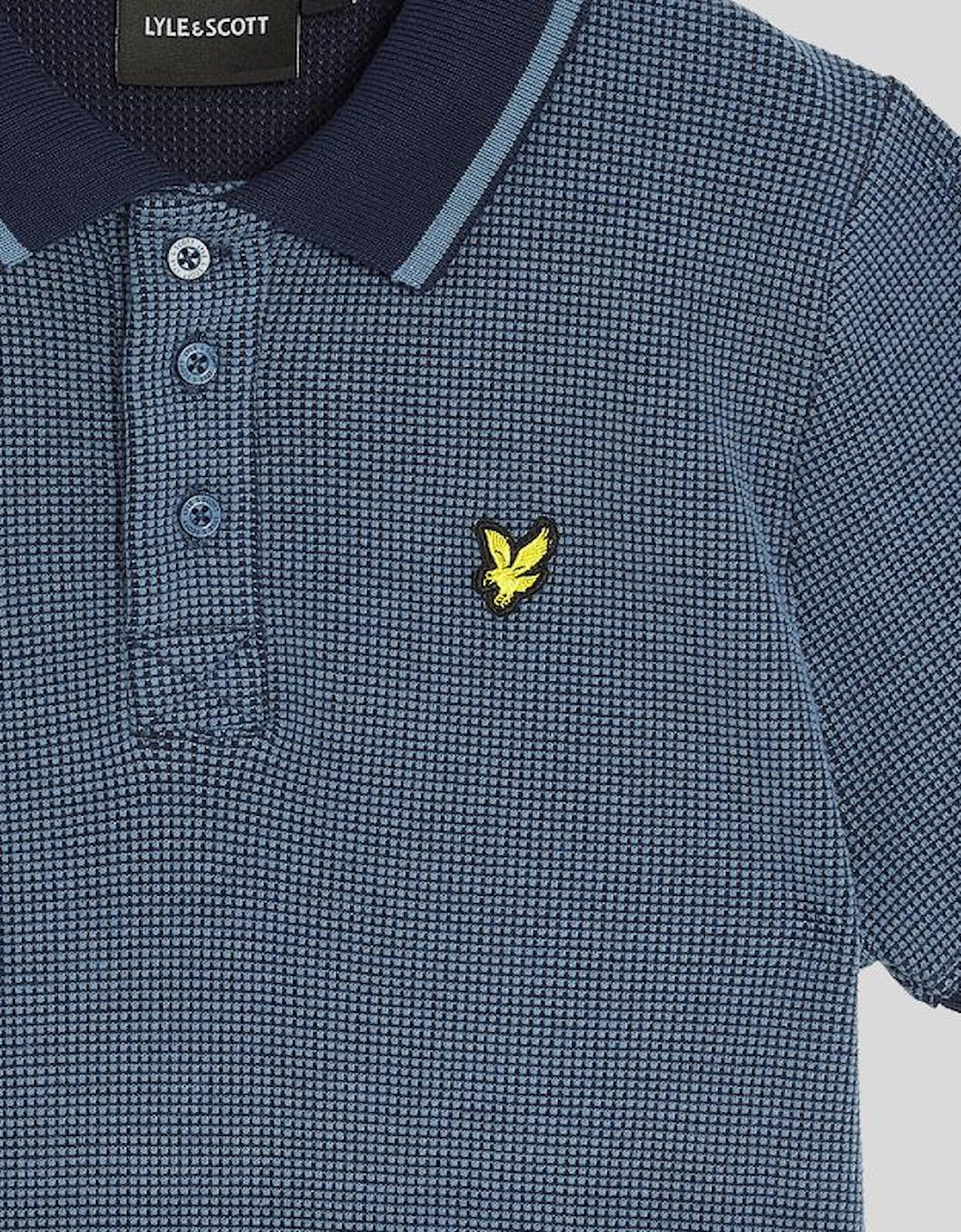 Two Tone Waffle Polo Shirt