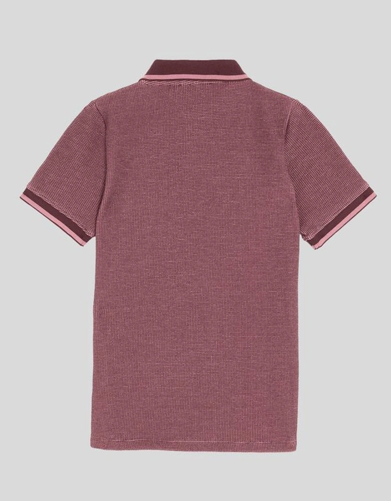 Two Tone Waffle Polo Shirt