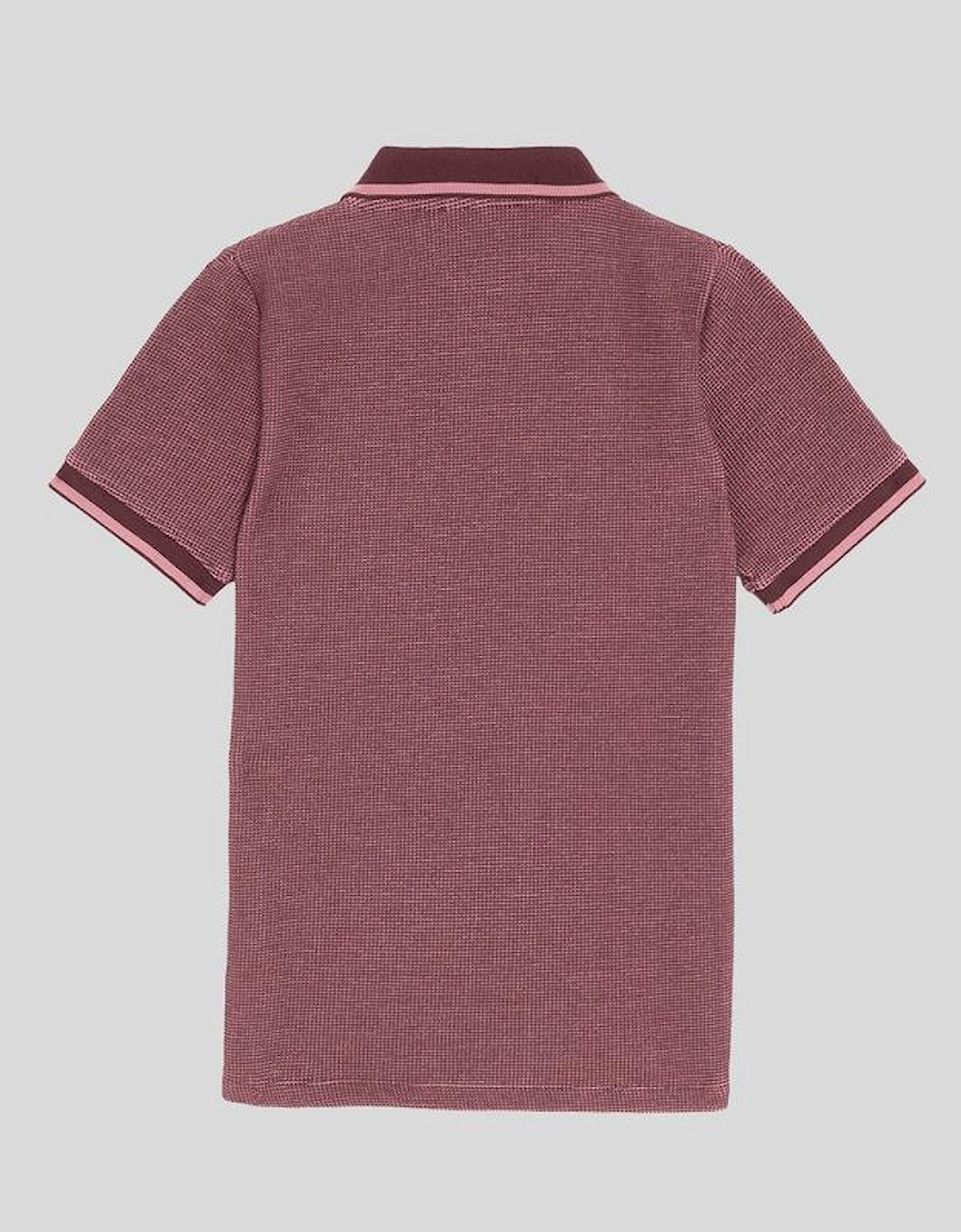 Two Tone Waffle Polo Shirt