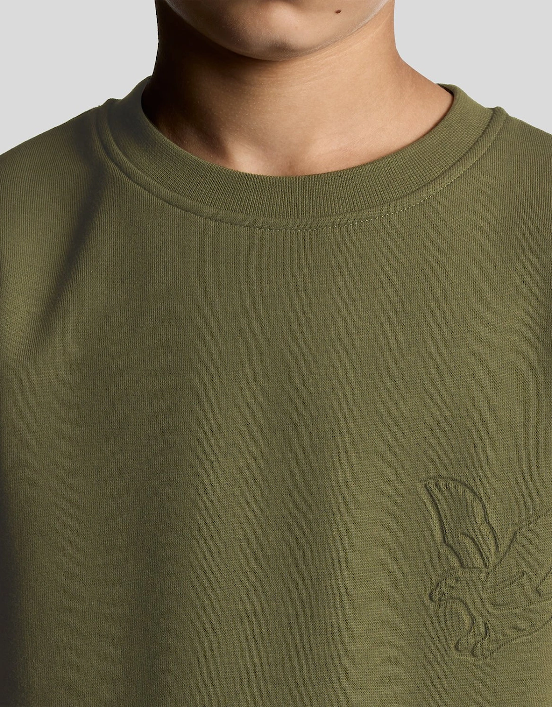 Embossed Eagle Crew Neck Sweatshirt