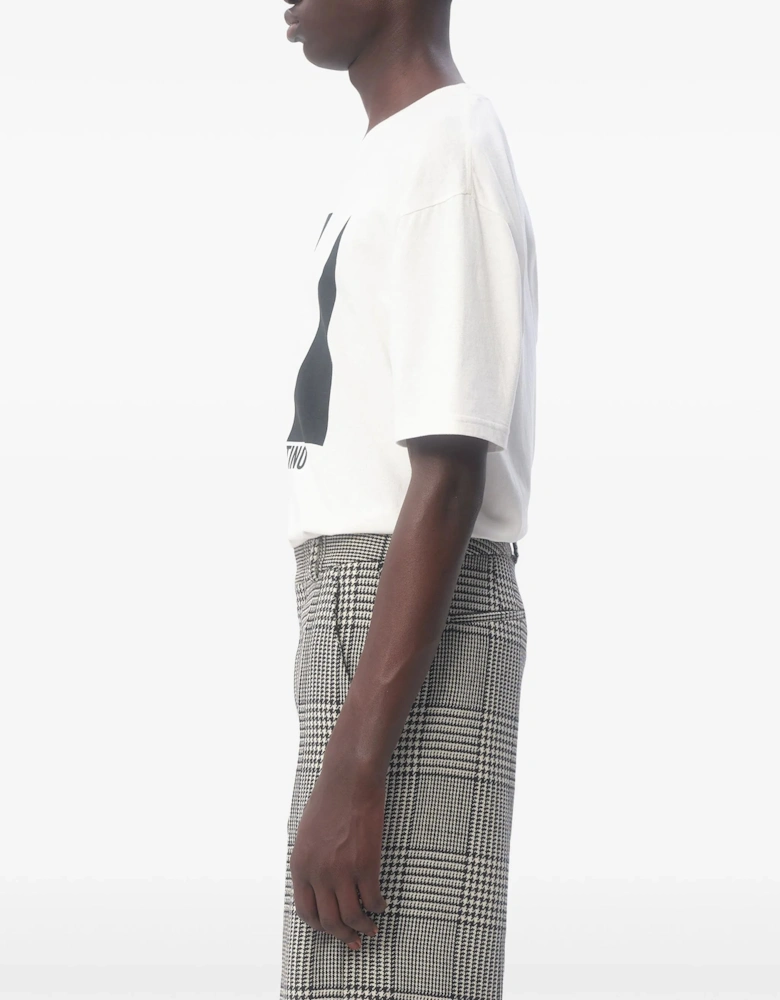 Chez Print Jersey T-Shirt in White