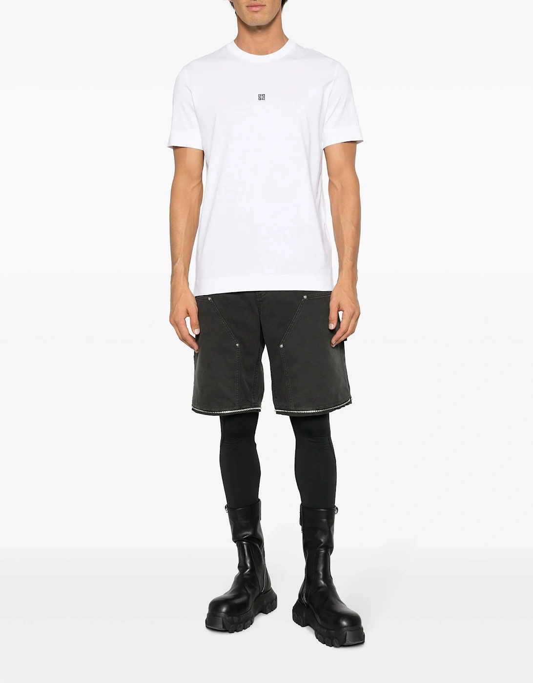 Small 4G Embroidered Logo T-Shirt in White