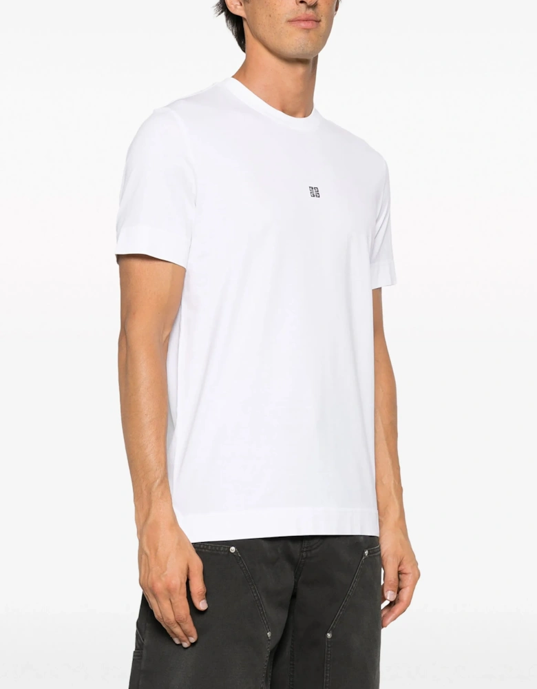 Small 4G Embroidered Logo T-Shirt in White