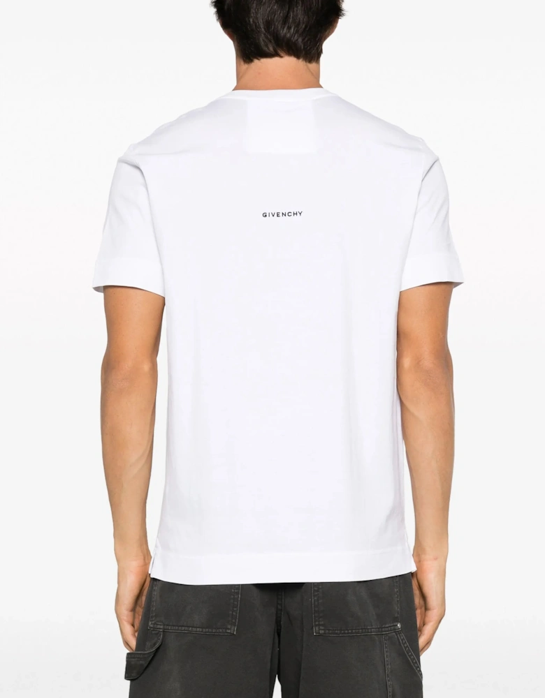 Small 4G Embroidered Logo T-Shirt in White