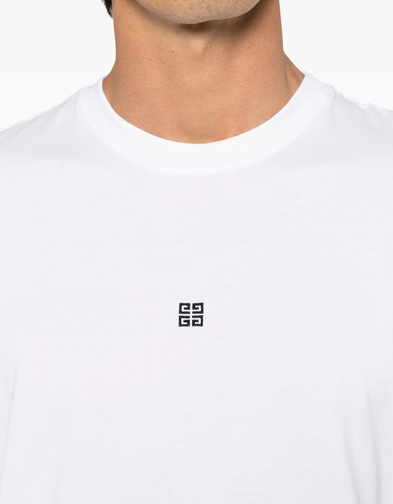 Small 4G Embroidered Logo T-Shirt in White