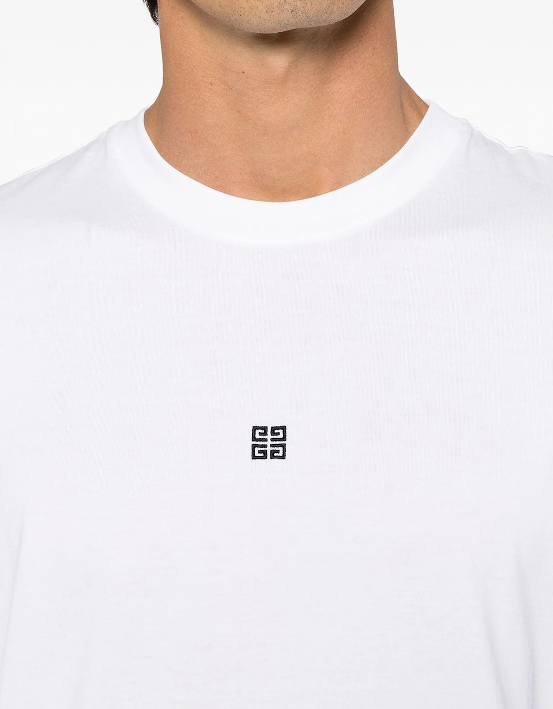 Small 4G Embroidered Logo T-Shirt in White