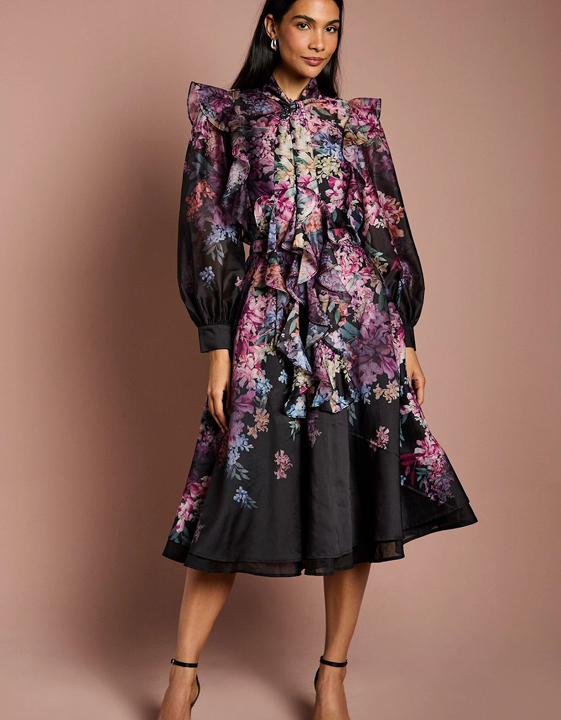 Printed Organza Midi Skirt, 2 of 1