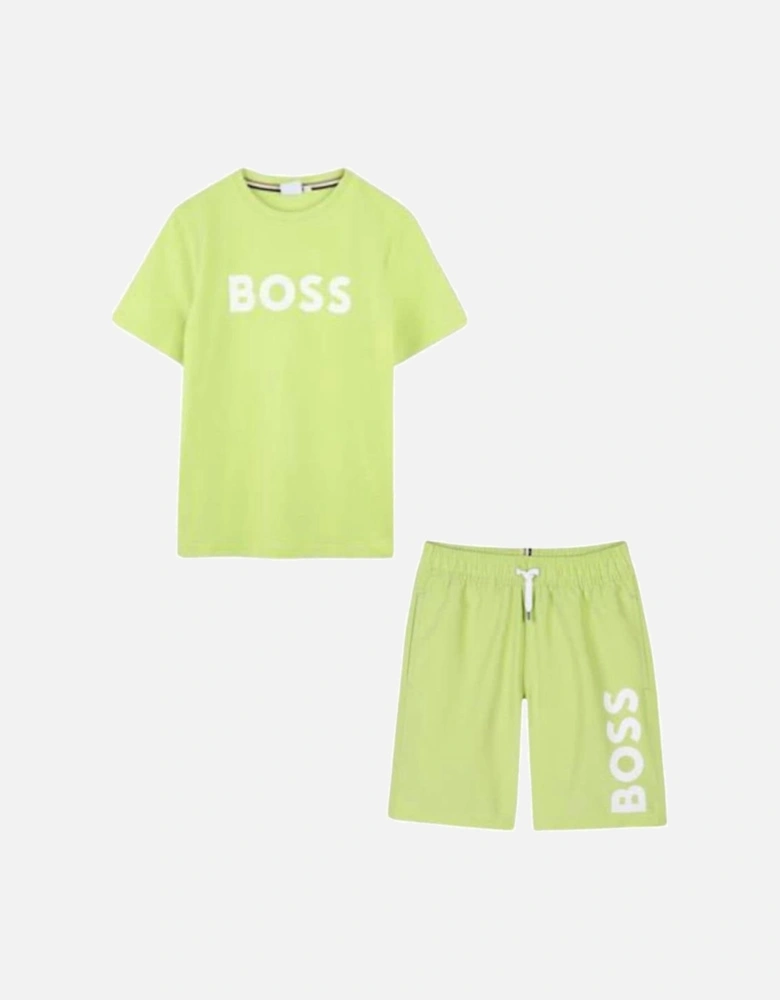 BOSS LIME GREEN SWIM SHORT SET