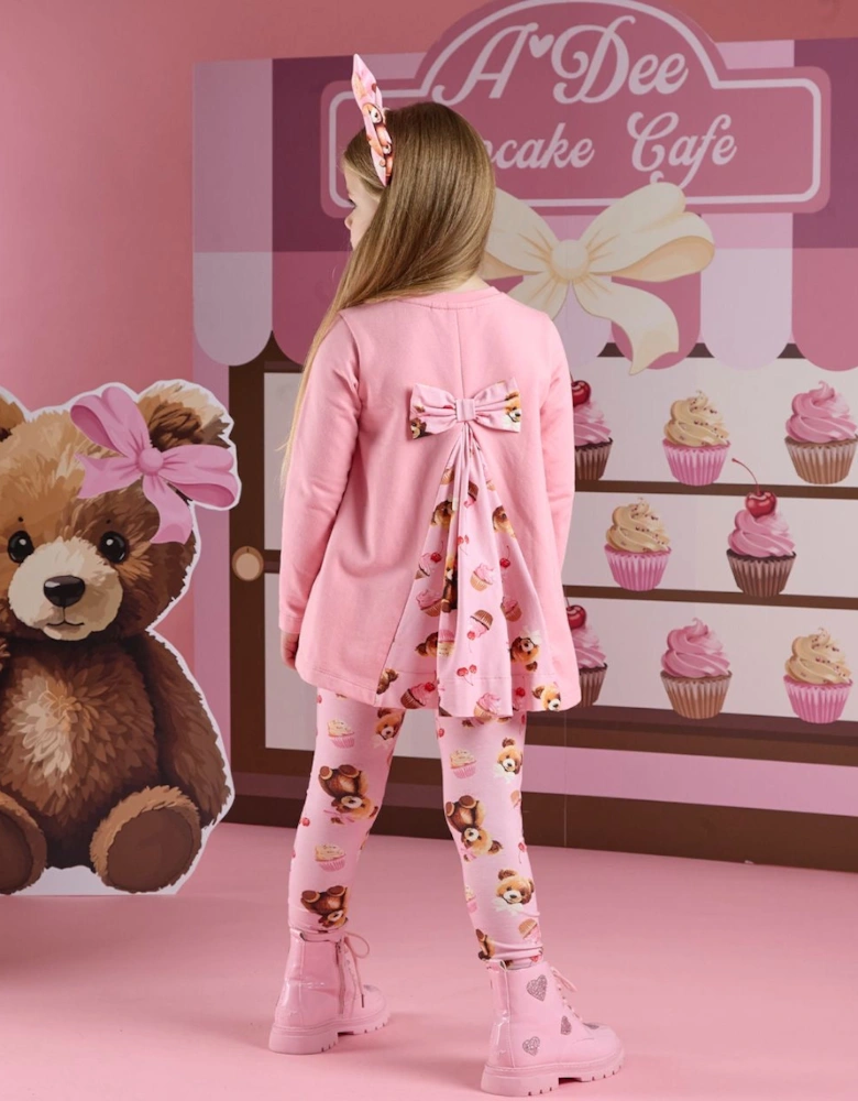 MISSY PINK CUP CAKE LEGGINGS SET W252509