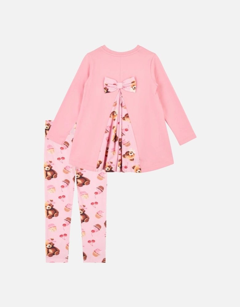 MISSY PINK CUP CAKE LEGGINGS SET W252509