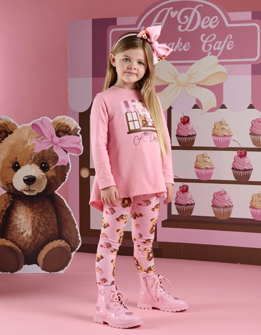 MISSY PINK CUP CAKE LEGGINGS SET W252509