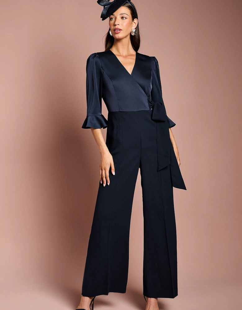 Wrap Top Tie Side Jumpsuit