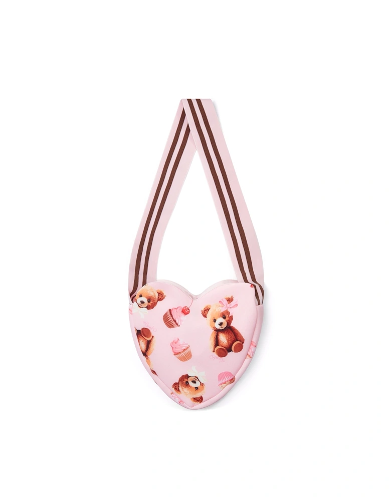 LOUISE BEAR PRINT HEART BAG W252920